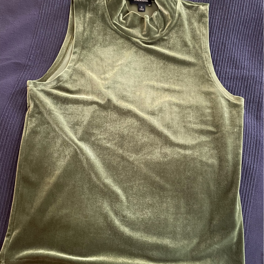 Rich green J Crew velvet top